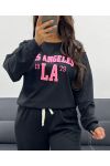 SET FELPA LOS ANGELES + AH255047 PANTALONI NERO
