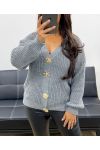 FANCY KNOOP GILET AH255054 GRIJS