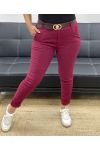 4-PAK SPODNIE + PASEK S-M-L-XL AH255052 BORDOWY