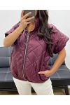 CHAQUETA ACOLCHADA CON CREMALLERA BURDEOS AH255065