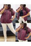 CHAQUETA ACOLCHADA CON CREMALLERA BURDEOS AH255065