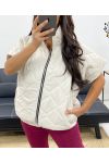 QUILTED ZIP-UP JACKET AH255065 BEIGE