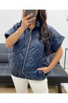 GIACCA TRAPUNTATA CON ZIP NAVY NAVY AH255065