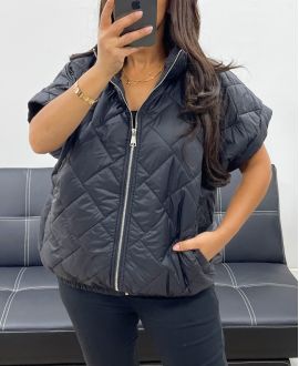 STEPPJACKE MIT REISSVERSCHLUSS AH255065 SCHWARZ