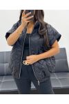 STEPPJACKE MIT REISSVERSCHLUSS AH255065 SCHWARZ