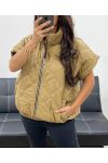 PIKOWANA KURTKA ZAPINANA NA ZAMEK AH255065 CAMEL