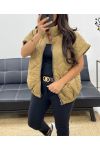 PIKOWANA KURTKA ZAPINANA NA ZAMEK AH255065 CAMEL