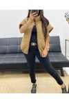 CHAQUETA ACOLCHADA CON CREMALLERA AH255065 CAMEL