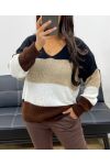 PULLOVER DOUX MULTICOLOR COL V AH255070 NOIR