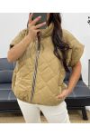 QUILTED ZIP-UP JACKET AH255065 CAMEL