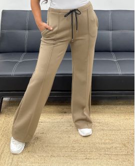 2-POCKET TROUSERS WITH RIBBED PLEATS AH255077 TAUPE