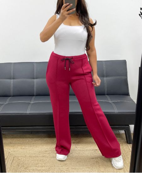 PANTALON 2 POCHES AVEC PLIS NERVURéS AH255077 BORDEAUX