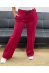 2-POCKET TROUSERS WITH RIBBED PLEATS AH255077 BURGUNDY