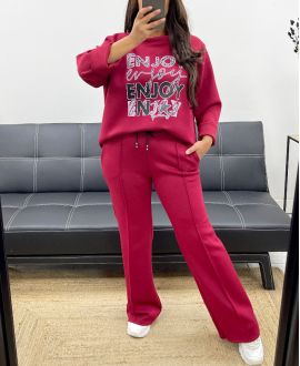 ENJOY AH255098 BURGUNDY SWEATSHIRT