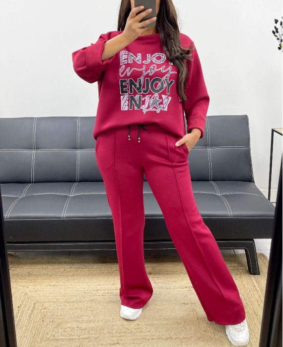 ENJOY AH255098 BURGUNDY SWEATSHIRT