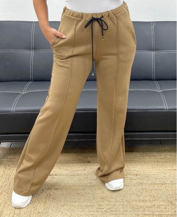 PANTALON 2 POCHES AVEC PLIS NERVURéS AH255077 CAMEL
