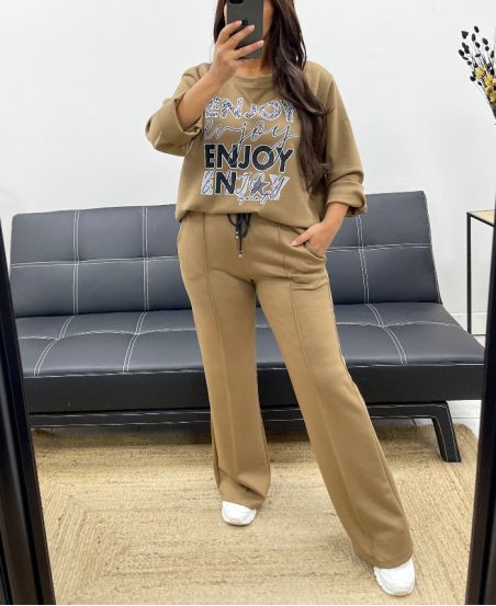 ENJOY AH255098 CAMEL SWEATSHIRT