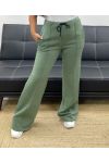 2-POCKET BROEK MET GERIBBELDE PLOOIEN AH255077 KHAKI