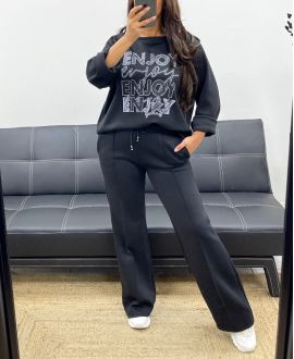 ENJOY AH255098 SWEATSHIRT BLACK