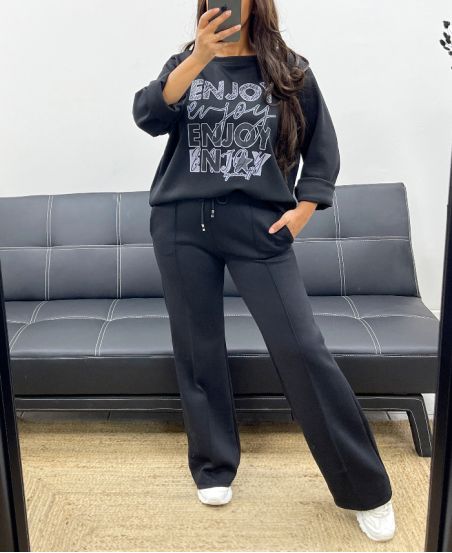 ENJOY AH255098 SWEATSHIRT BLACK