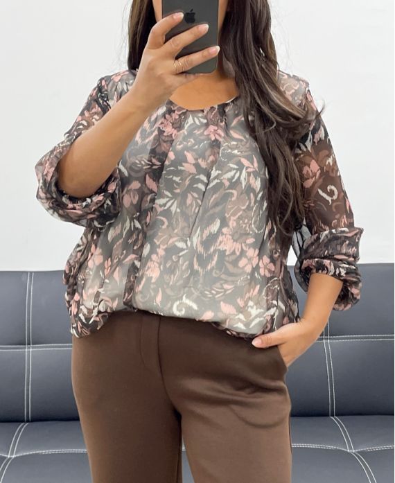 CHOCOLATE BALL EFFECT SHEER COAT AH255103