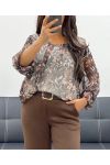 CHOCOLATE BALL EFFECT SHEER COAT AH255103