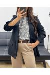 ROLLED-UP SLEEVE BLAZER JACKET AH255087 BLACK