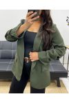 ROLLED-UP SLEEVE BLAZER JACKET AH255087 KHAKI