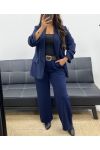 ROLLED-UP SLEEVE BLAZER JACKET AH255087 NAVY