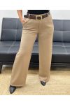 PACK 4 PANTALONS 2 POCHES + CEINTURE S-M-L-XL AH255114 TAUPE