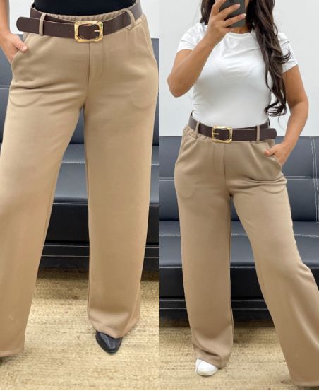 4-PACK 2-POCKET PANTS + BELT S-M-L-XL AH255114 TAUPE