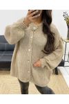 SOFT OVERSIZED VEST WITH BUTTONS AH255136 CAMEL