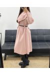 CAPPOTTO LUNGO 2 TASCHE + CINTURA AH255158 ROSA