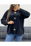 FANCY BUTTON-AND-BUTTON SHIRT AH255149 BLACK