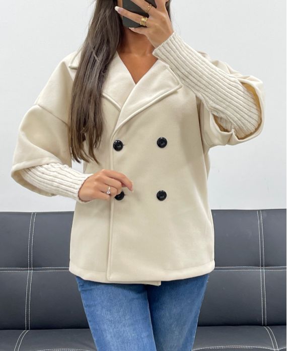MANTEAU EFFET 2 EN 1 AH255145 BEIGE