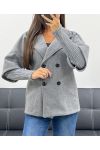 MANTEAU EFFET 2 EN 1 AH255145 GRIS