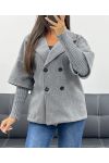 MANTEAU EFFET 2 EN 1 AH255145 GRIS