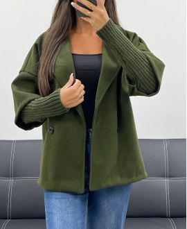 MANTEAU EFFET 2 EN 1 AH255145 KAKI