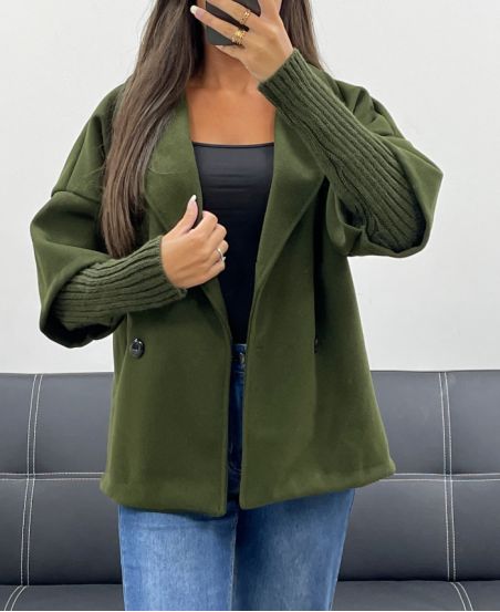 MANTEAU EFFET 2 EN 1 AH255145 KAKI