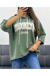 BROOKLYN EMBROIDERY HOODIE AH255139 KAKI