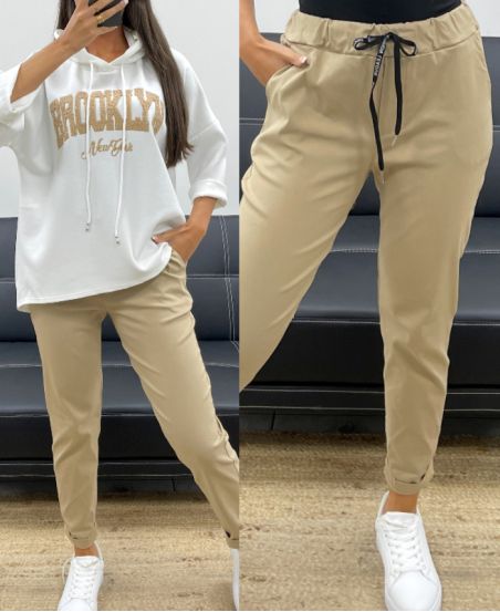 BEIGE AH255124 PANTS