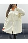 OVERSHIRT MIT LOCKIGEM WOLLEFFEKT AH255154 WEISS