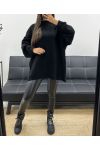 PULLOVER OVERSIZE DOUX AH255091 NOIR