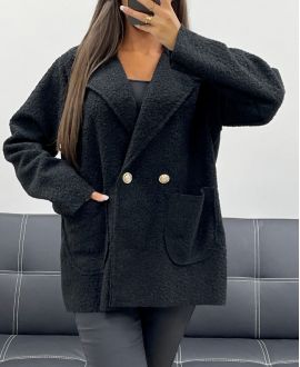 CHAQUETA MOUMOUTE DE 2 BOLSILLOS AH255167 NEGRO