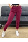 4-PACK 2-POCKET PANTS + BELT LEOPARD S-M-L-XL AH255119 BURGUNDY