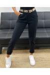 4-PACK 2-POCKET PANTS + LEOPARD BELT S-M-L-XL AH255119 BLACK