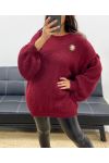 OVERSIZOWY SWETER SUN BROSZKA AH255111 BORDOWA