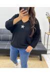 STAR SWEATER PE0317 BLACK