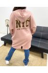 GILET CON CAPPUCCIO NEW YORK CITY AH255105 ROSA