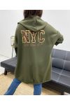 GILET CON CAPPUCCIO NEW YORK CITY AH255105 KHAKI
